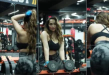 Aditi Mistry flaunts her curvy body in Gym