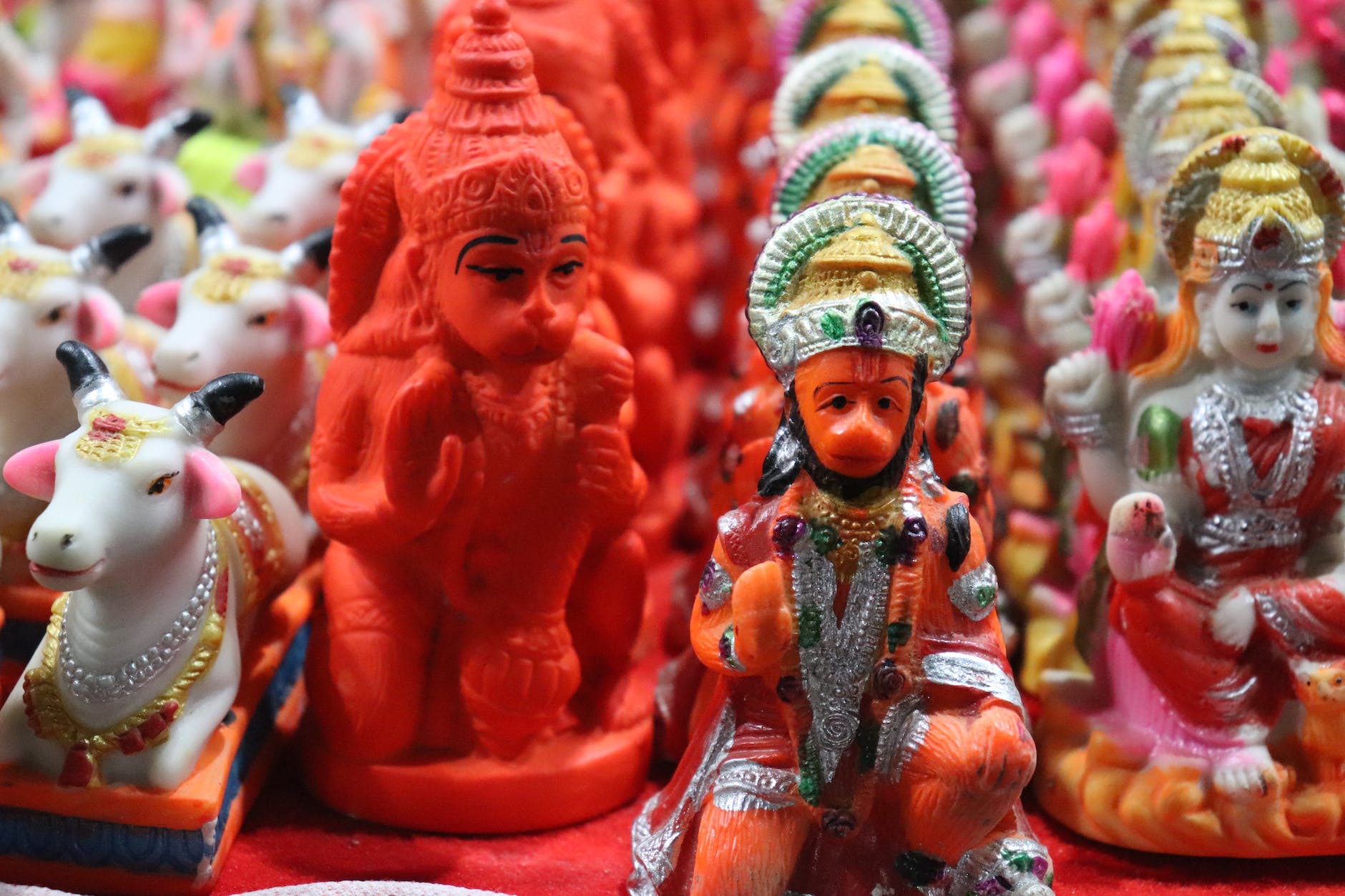 deity figurines in close up photography