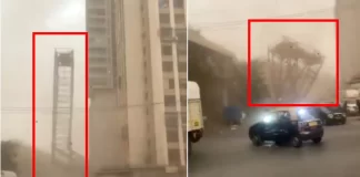 Massive Dust Storm, Season’s First Rain hits Mumbai, Airport Ops Affected, flights, trains delayed mumbai 2