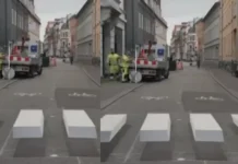 Denmark: 3D effect pedestrian crossings to slow down traffic